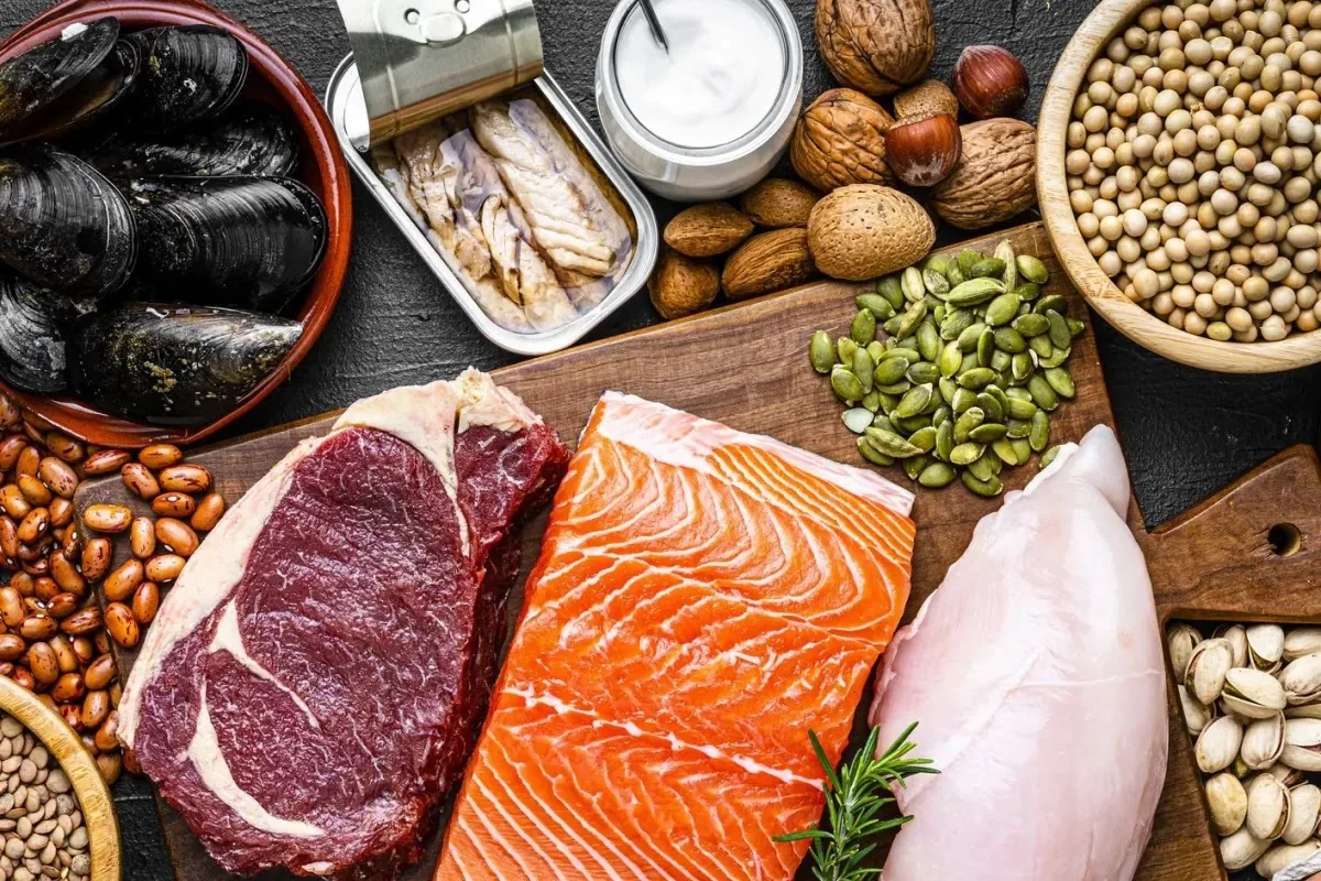 Variedade de fontes de proteína